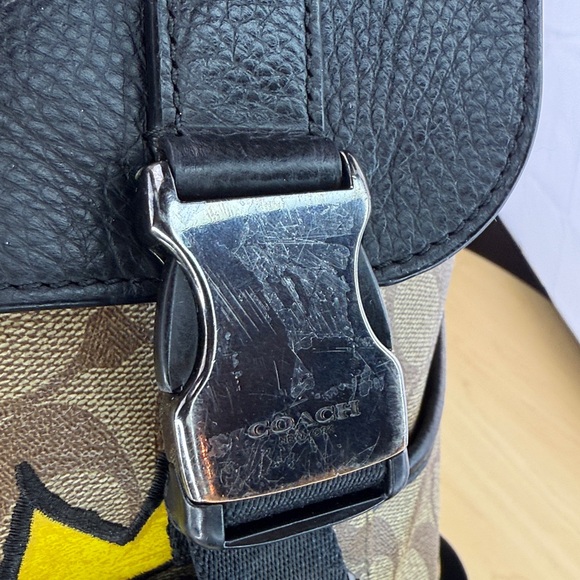 💥COACH - Coach X Jean Michel Basquiat Track Backpack In Signature Canvas -S0319 - Picture 6 of 16